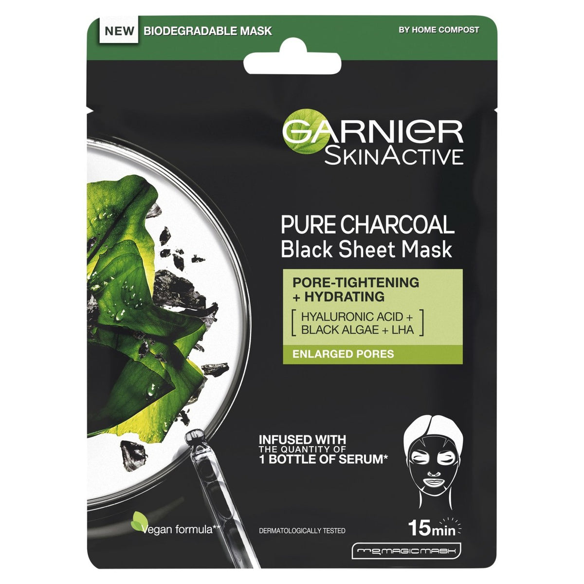 Garnier Pure Charcoal and Algae Hydrating Black Sheet Mask