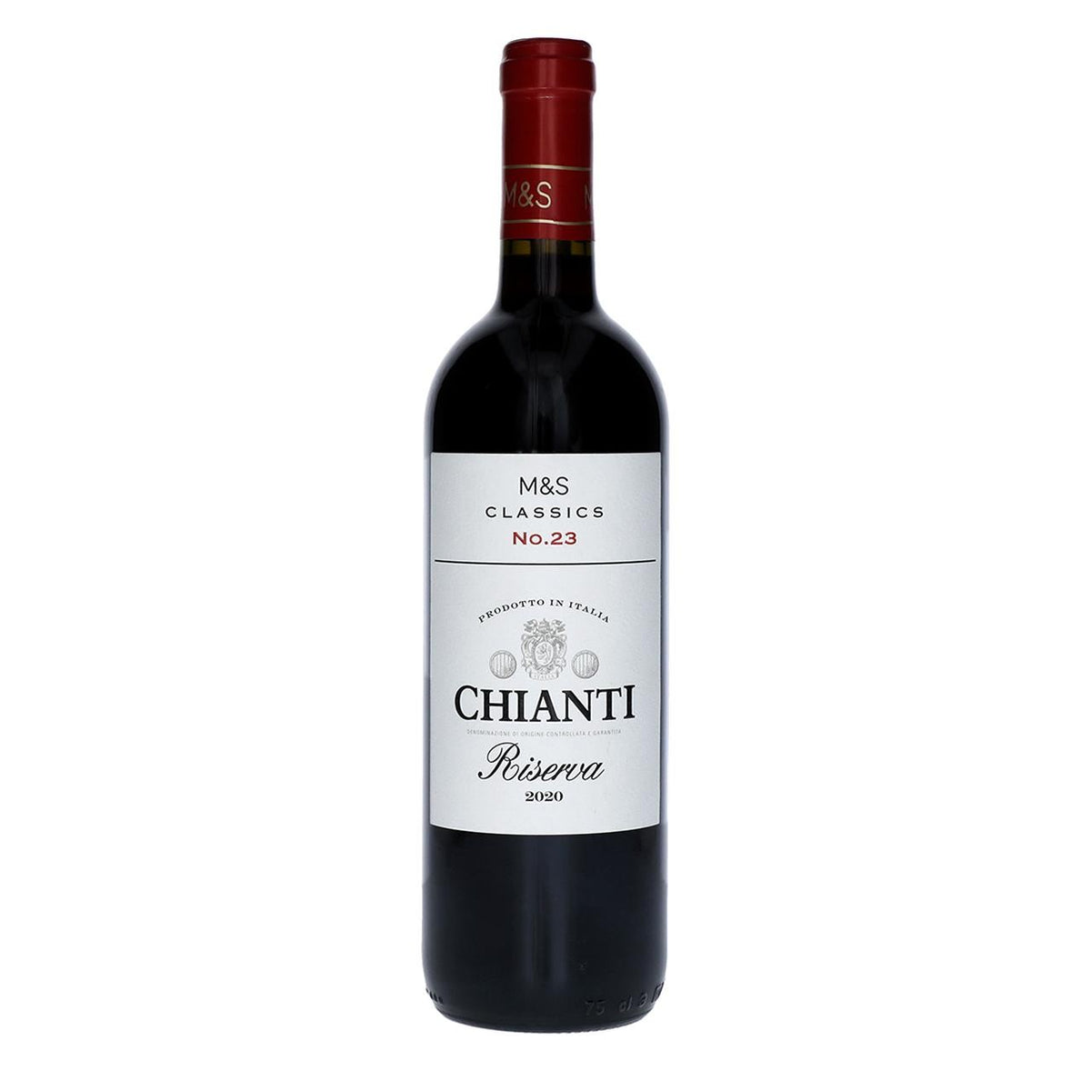 M&S Chianti Riserva red wine 750ml bottle, imported from the UK