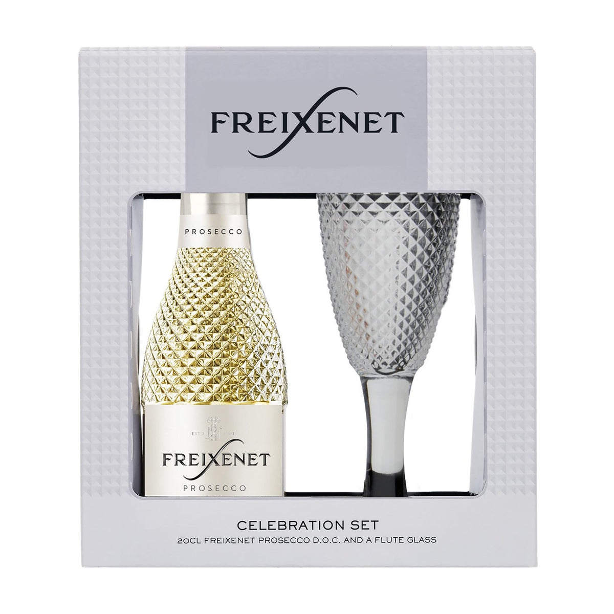 Freixenet Prosecco with Diamond Cut Flute Glass