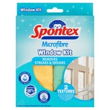 Spontex Microfibre Window Kit   2 per pack