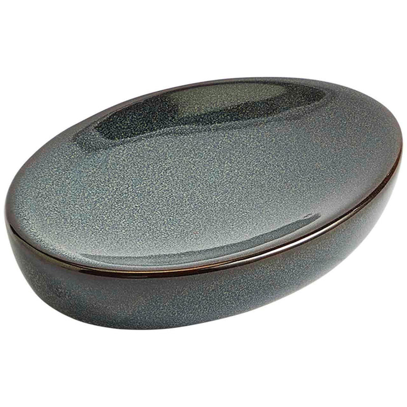 M&S Ceramic Glazed Soap Dish, One Size, Blue