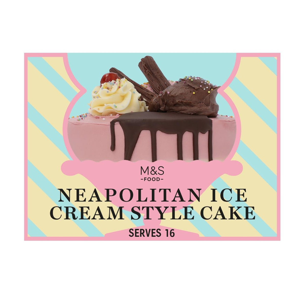 M&S Neapolitan Ice Cream Parlour Cake