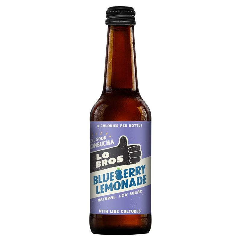 Lo Bros Kombucha Blueberry Lemonade Low Sugar   330ml