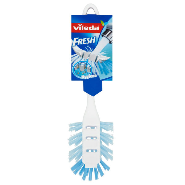 Fresh Dish Brush with Easy Rinse Channels and Soft Touch Handle