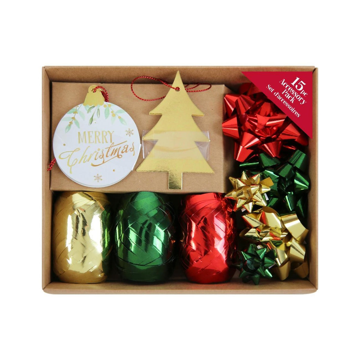 Christmas Gift Tags, Bows & Ribbons Set