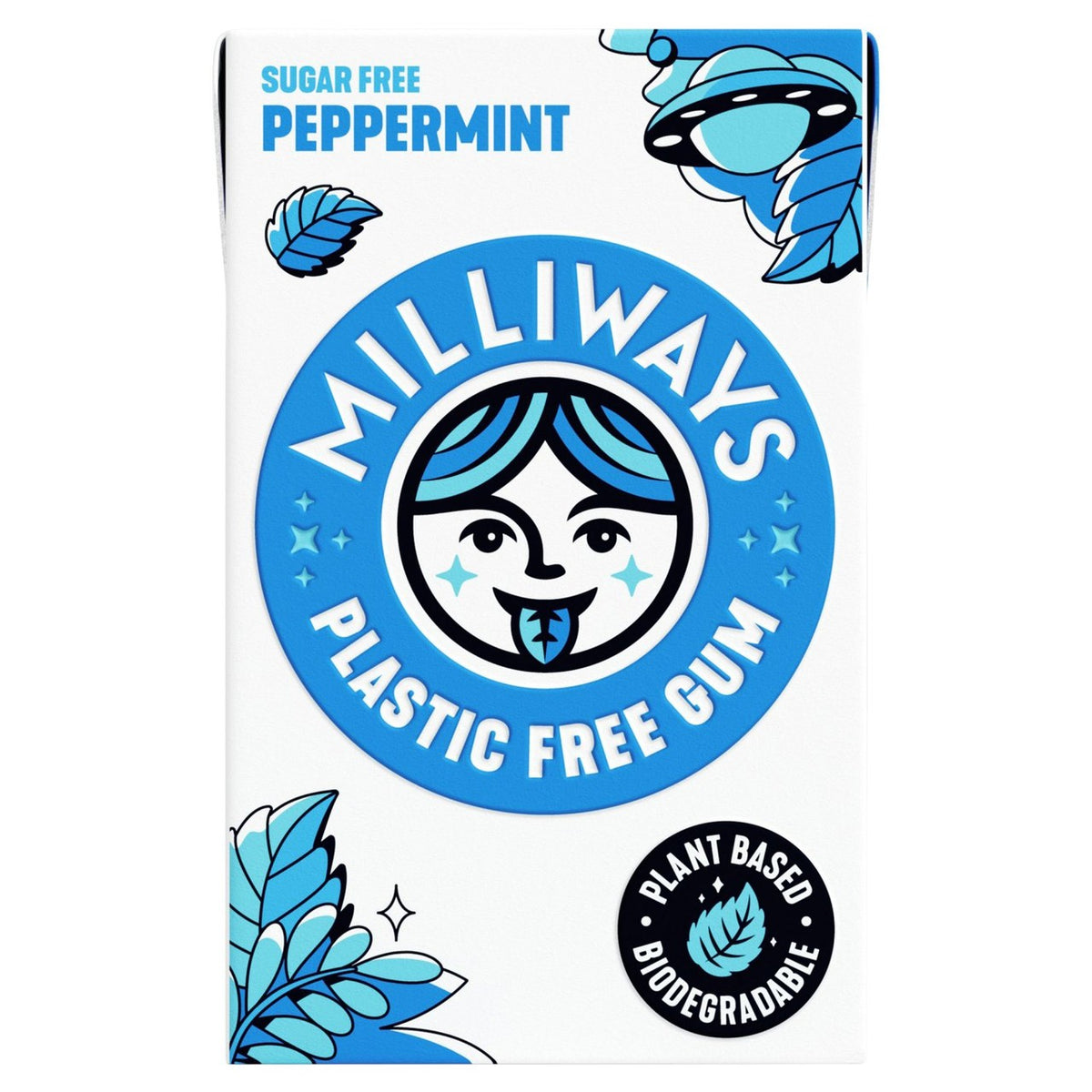 Milliways Peppermint, Plastic Free, Sugar Free Chewing Gum