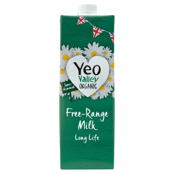 Yeo Valley Organic Free Range Semi Skimmed Long Life Milk   1L