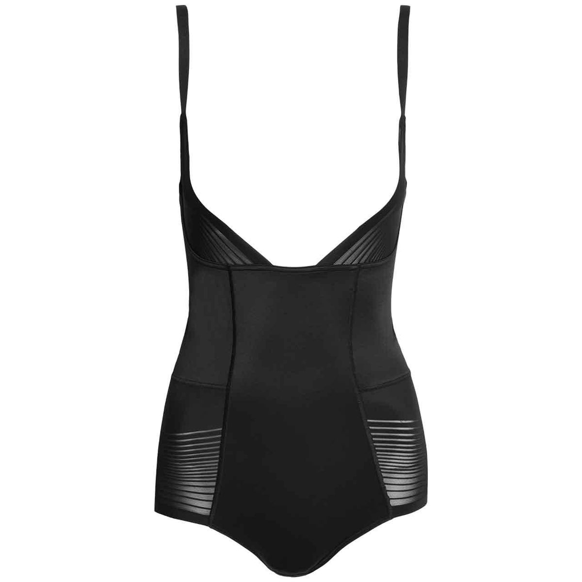 M&S Womens Body Define Firm Control Bodysuit, 14, Black
