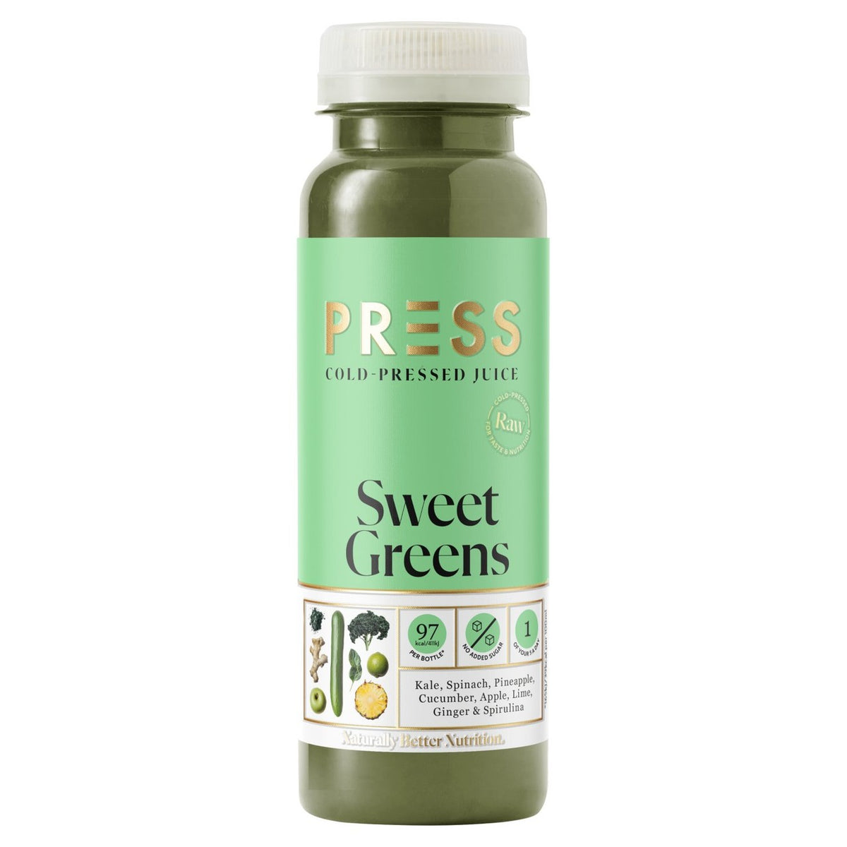 PRESS Daily Sweet Greens Raw Cold Pressed Juice 250ml