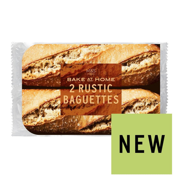 M&S Bake At Home 2 Rustic Baguettes