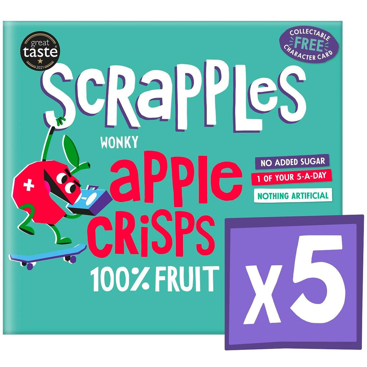 Scrapples Kids Apple Crisps Multi-Box 5 x 12g