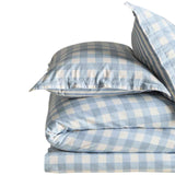 M&S Cotton Gingham Bedding Set, King Size Blue