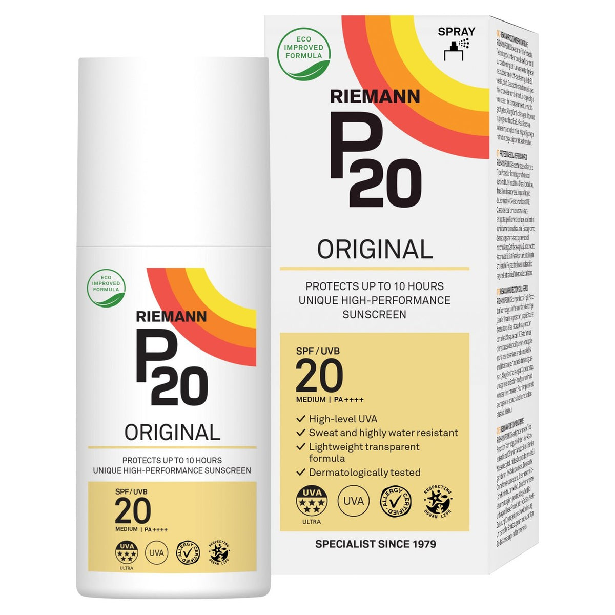 Riemann P20 Original SPF 20 Sun Spray   200ml