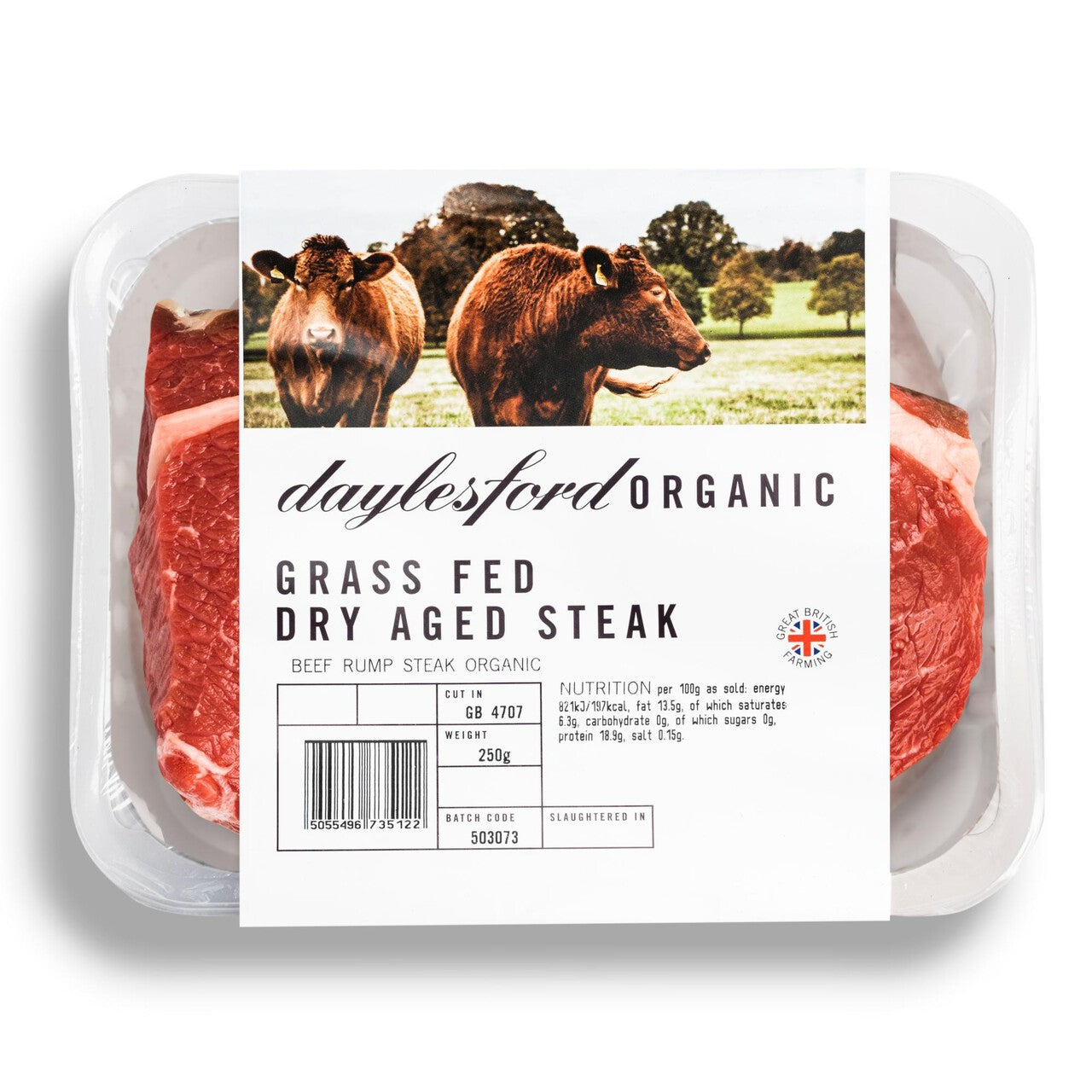 Daylesford Organic Pastured British Beef Rump Steak