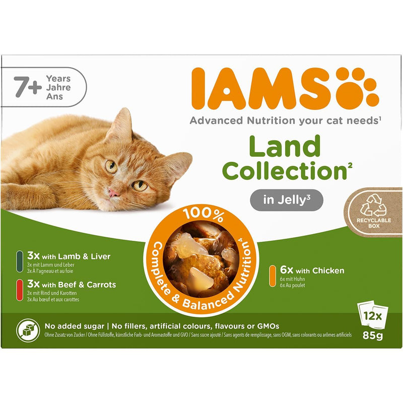 IAMS Senior Wet Cat Food Meat Variety Mix in Jelly