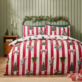 Catherine Lansfield Christmas Stripe King Duvet Set