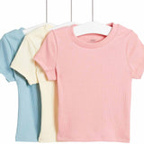 M&S Cotton Rich T-Shirts, 6-7 Years, Multi