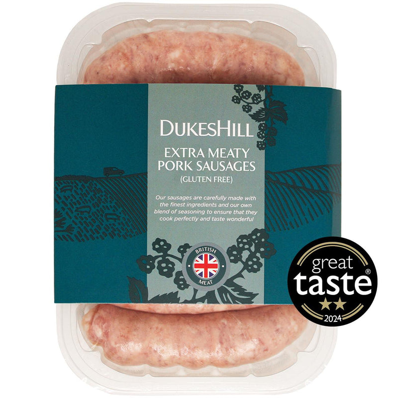 DukesHill British Outdoor Bred Gluten Free Pork Sausages (Extra Meaty)