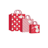 Red Christmas Gift Bags, Mixed Sizes