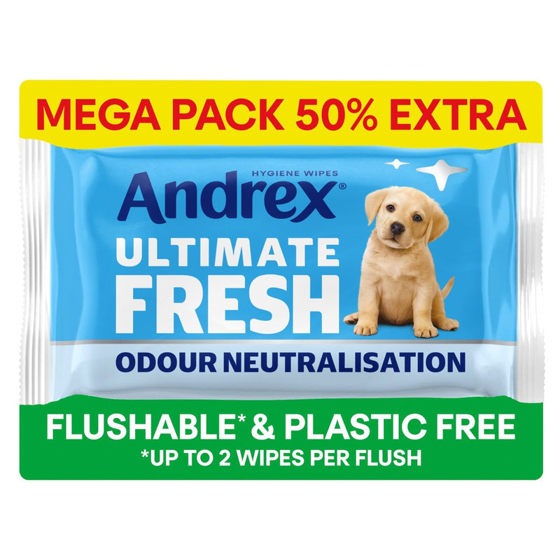 Andrex Ultimate Fresh Flushable Hygiene Wipes Mega Pack