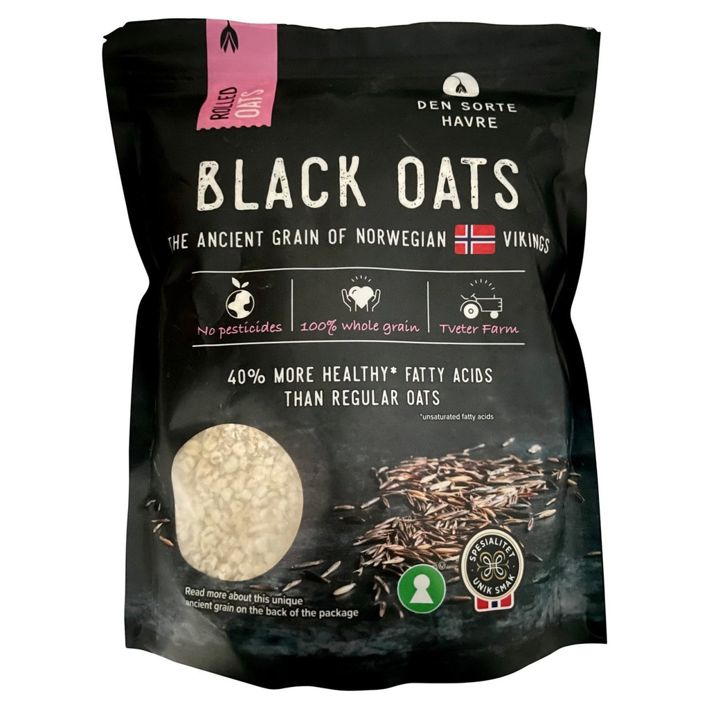 Den Sorte Havre Ancient Grain Black Oat Rolled Porridge Oats   500g
