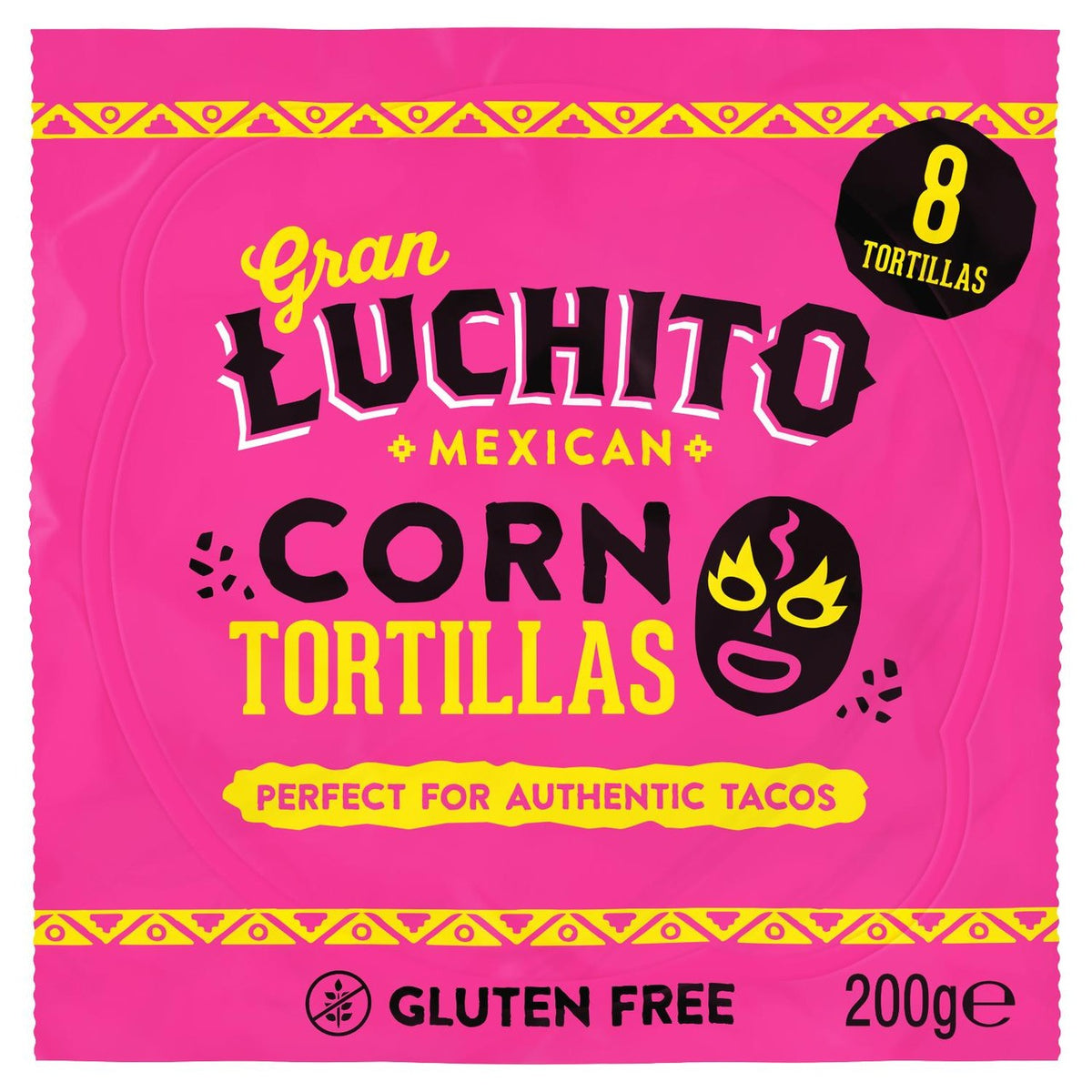 Gran Luchito Corn Gluten Free Small Shell Tortilla Taco Wraps