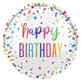 Bright Confetti Happy Birthday Foil Balloon