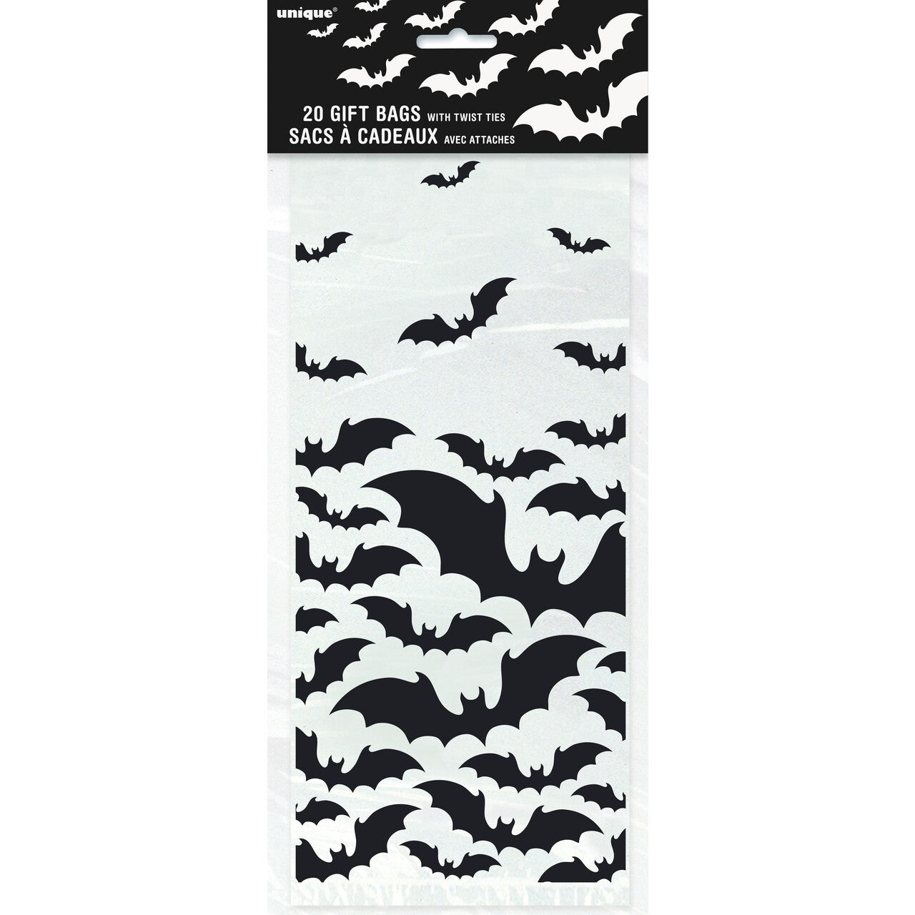 Black Bats Halloween Cellophane Party Bags