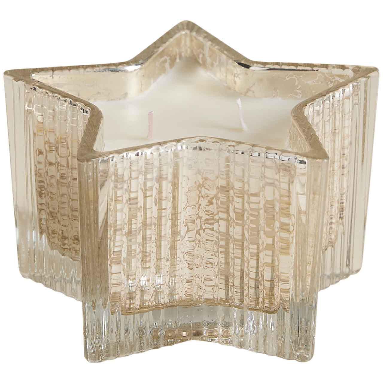 M&S Frankincense and Myrrh Star Candle, Chrome