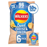 Walkers Baked Cheese & Onion Multipack Snacks Crisps 6 x 22g