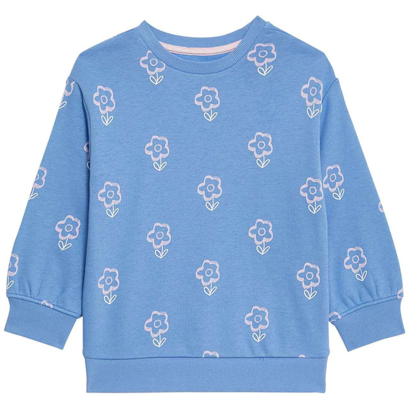 M&S Printed Sweatshirt, 5-6 Years, Blue