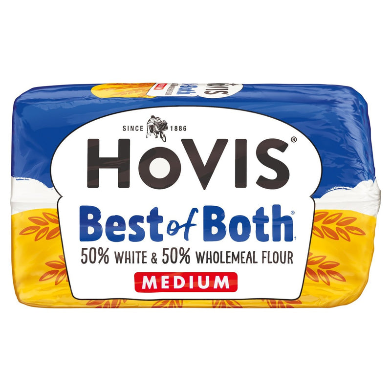Hovis medium sliced bread with white and wholemeal flour blend, UK version