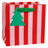 M&S Brights Red Stripe Small Gift Bag