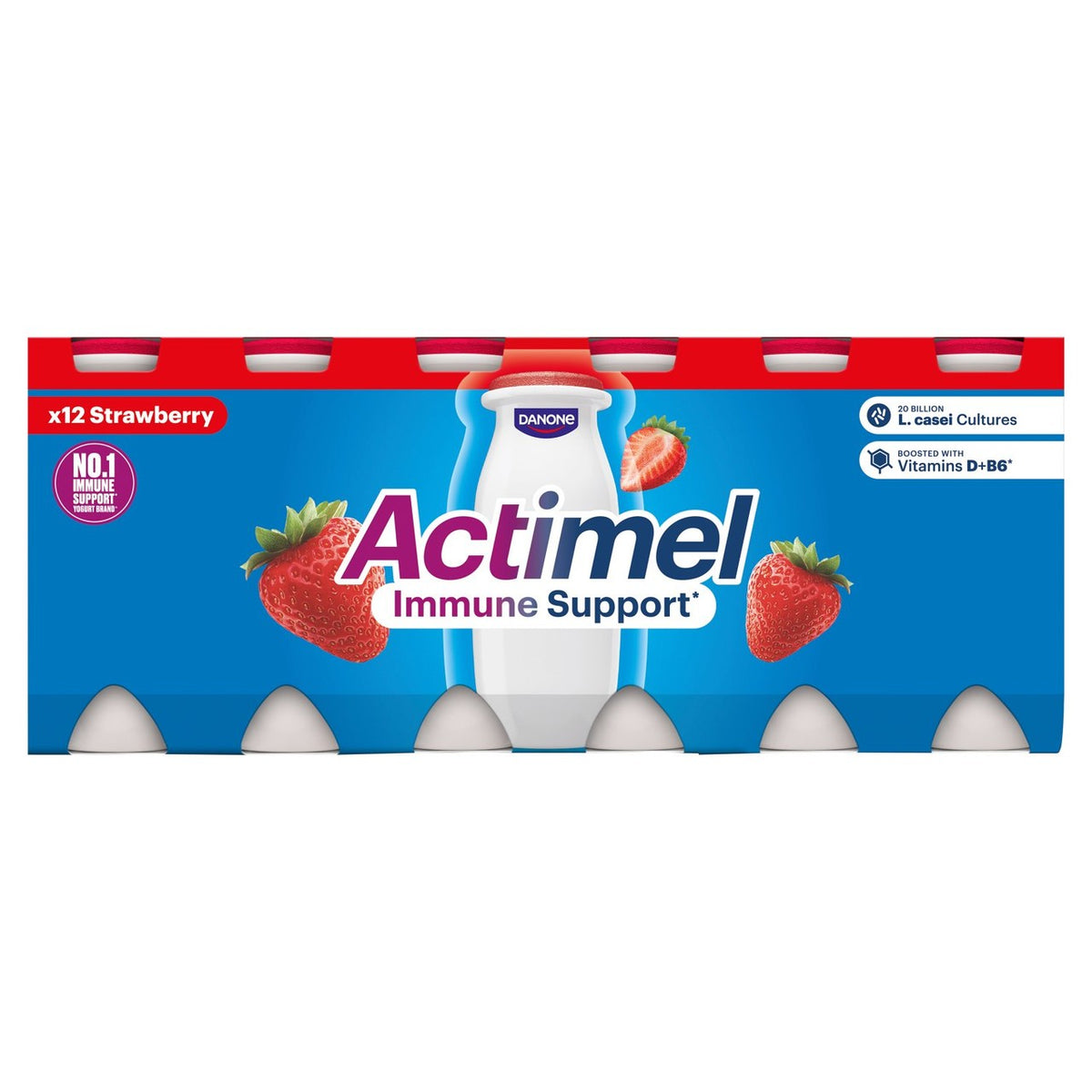 Actimel Strawberry Cultured Yoghurt Drink 12 x 100g