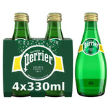 Perrier Sparkling Natural Mineral Water Glass 4 x 330ml
