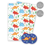 Dinosaur Gift Wrap Sheets & Tags 2 per pack