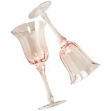 M&S Set of 2 Fleur Ombre Wine Glasses, Peach