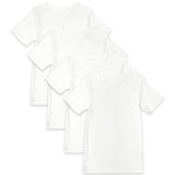 M&S Cotton Short Sleeve Vests, 11-12 Years, White
