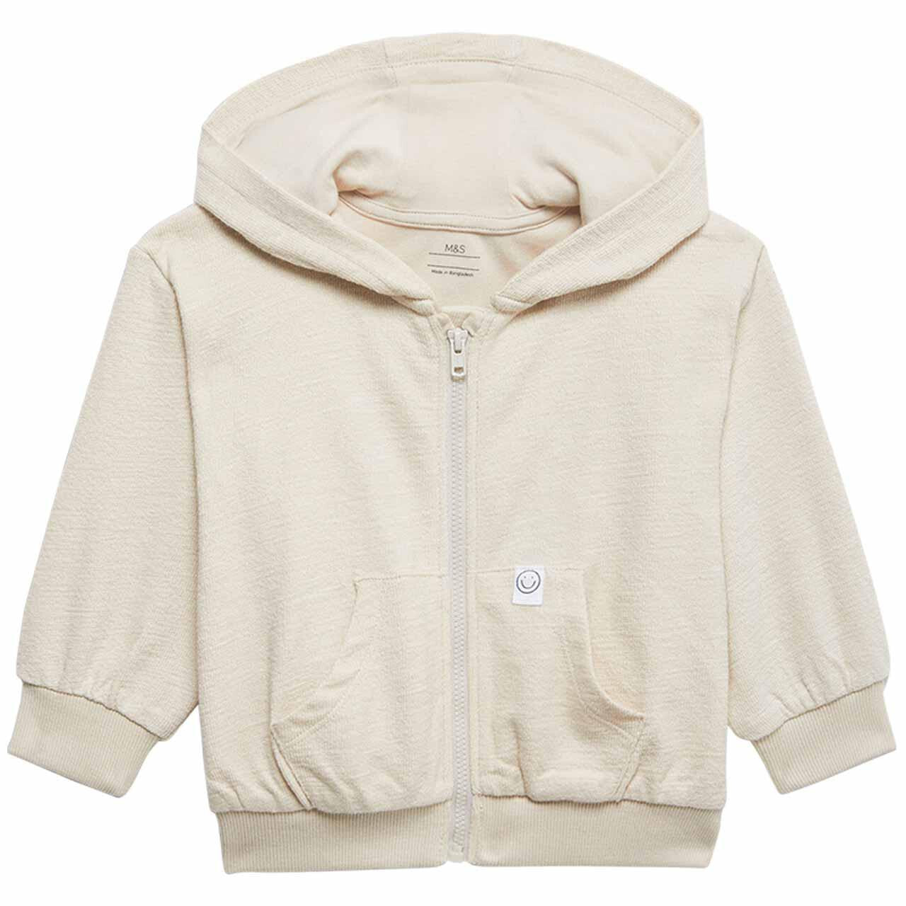 M&S Cotton Alfie Zip Through Hoodie, 2-3 Years