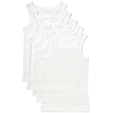 M&S Pure Cotton Vests, 3-4 Years, White