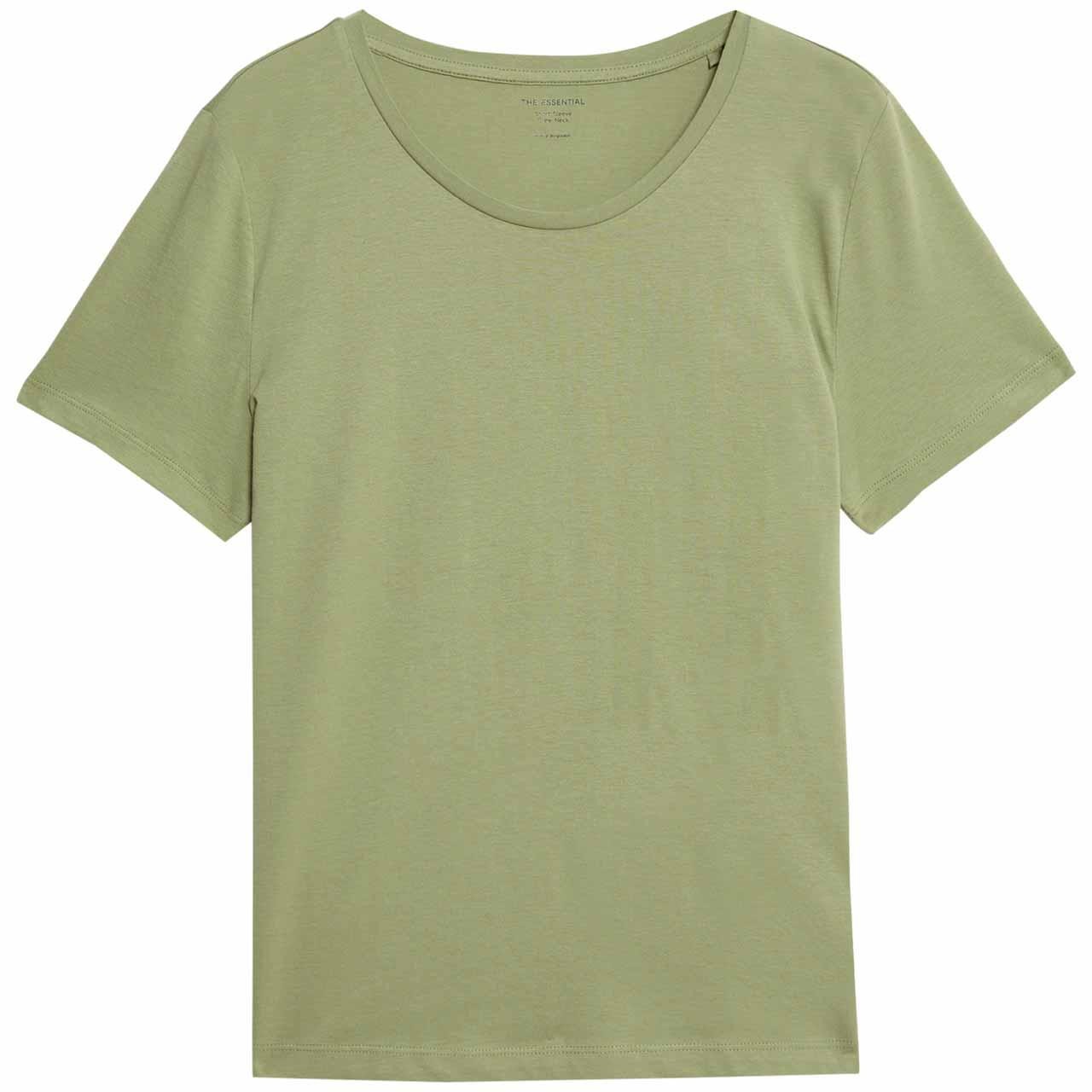 M&S Pure Cotton T-Shirt, 14, Fern Green