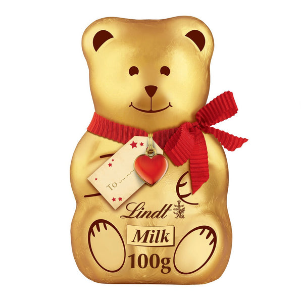 Lindt Teddy Gold or Red With Gift Tag Milk Chocolate