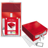 Christmas Flatpack Gift Box, Tissue Paper & Tags Set