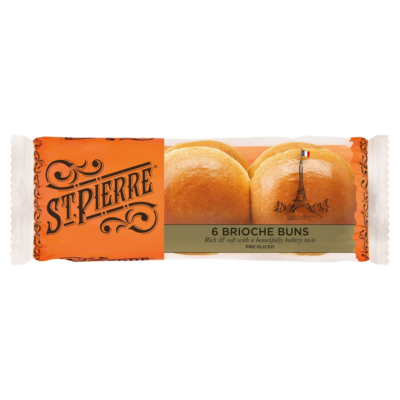St Pierre 6 Sliced Brioche Buns 6 per pack