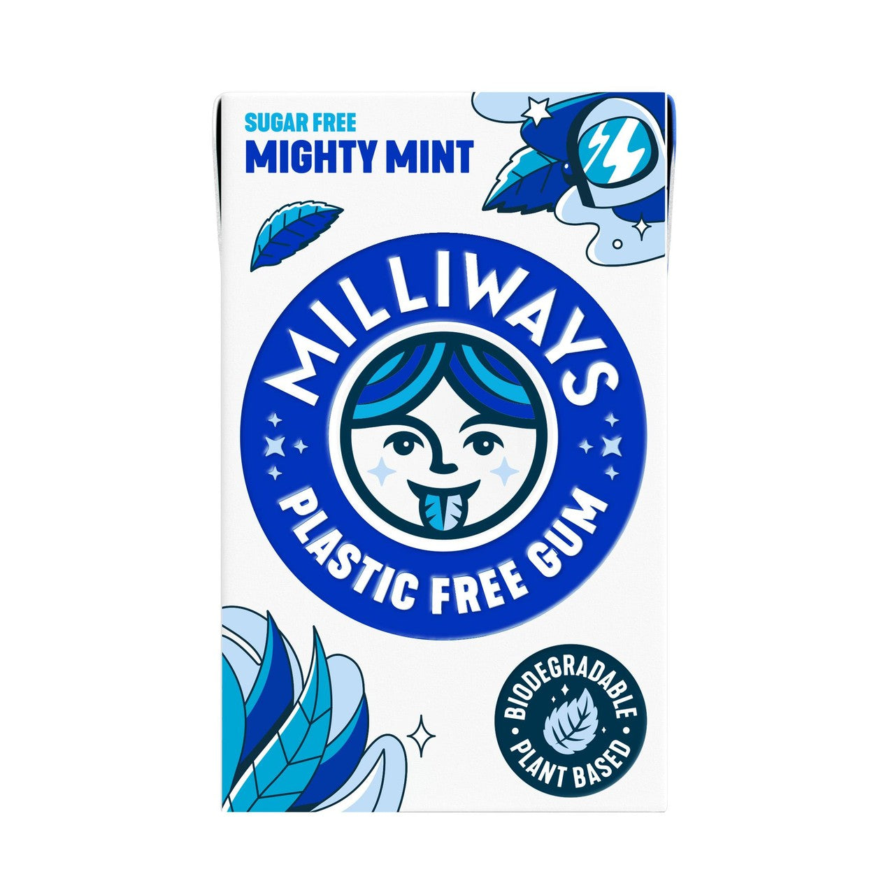 Milliways Mighty Mint, Plastic Free, Sugar Free Chewing Gum