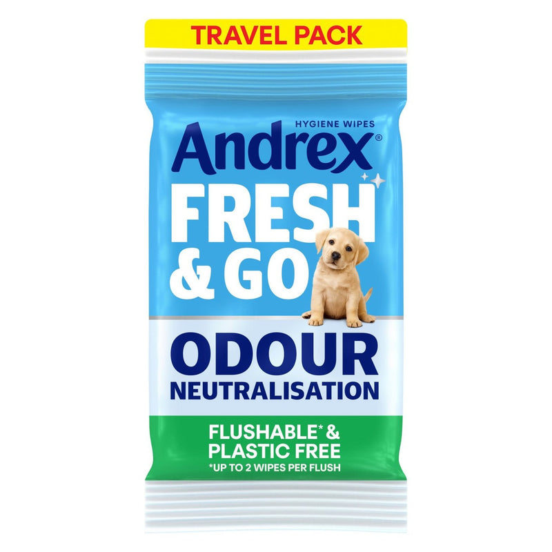Andrex Fresh and Go Flushable Hygiene Wipes Travel Pack