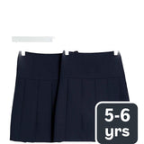 M&S 2Pk Pleated Skirt, 5-6 Years, Navy