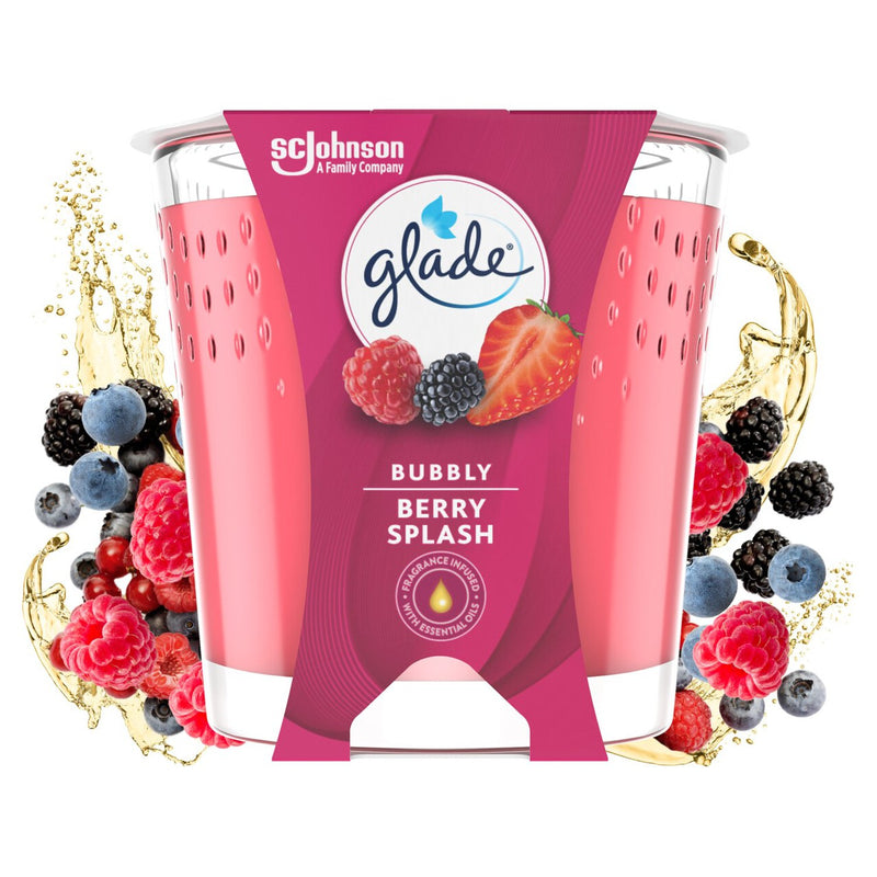 Glade Small Scented Candle, Bubbly Berry Splash