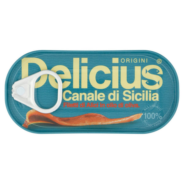 Delicius Strait of Sicily Anchovy Fillets in Olive Oil