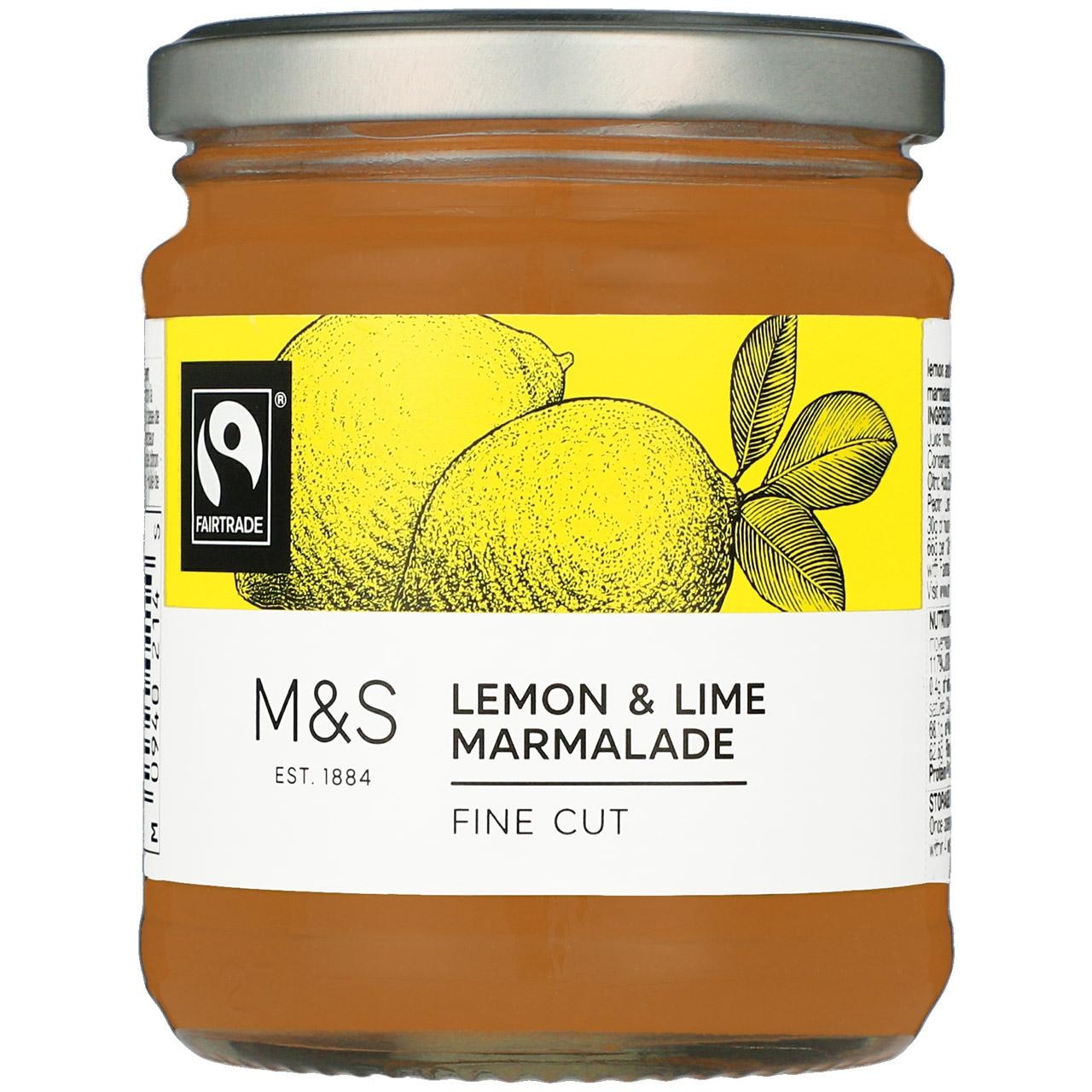 M&S Fairtrade lemon and lime marmalade in a jar, imported from the UK